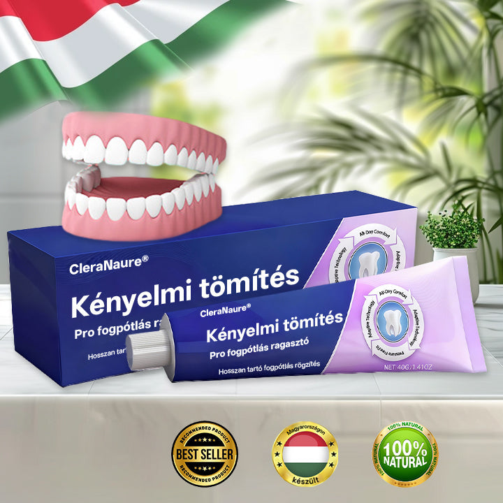 KORLÁTOZOTT KÜLÖNLEGES AJÁNLAT🦷🦷🦷🦷🦷 CleraNaure® Comfort Seal Pro Fogsor Ragasztó  FDA Tanúsítvánnyal-🔥