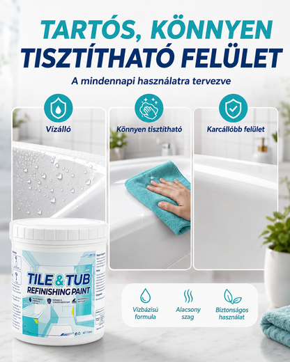 🔥Új termékek a piacon丨Újítsd fel a kádat és a csempét bontás nélkül Prémium csempe- és kádfelújító festékkészlet Egy teljes fürdőszobai felújítás helyett válassz egyszerűbb megoldást.