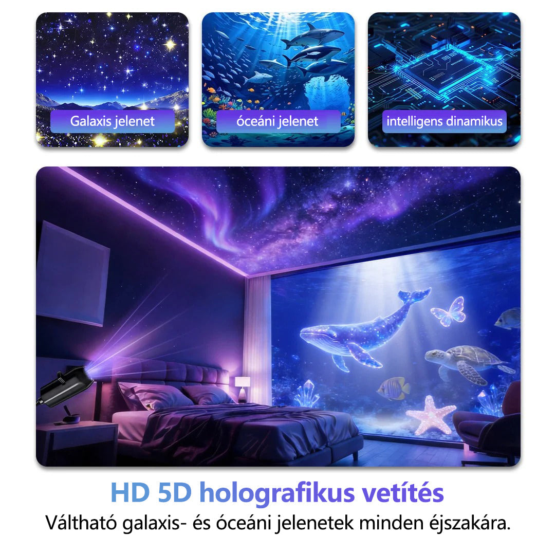 Timilk® 🌌✨ Új generációs intelligens HD 5D holografikus éjszakai projektor✨